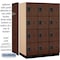 Salsbury Industries 4 Tier Designer Locker, 54"Wx76"Hx24"D, 12 Door, Mahogany 18-24364MAH - alternate 3